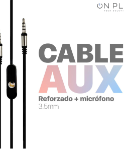 Alternative view of CABLE AUXILIAR 3.5 CON MICROFONO PARA AURICULAR
