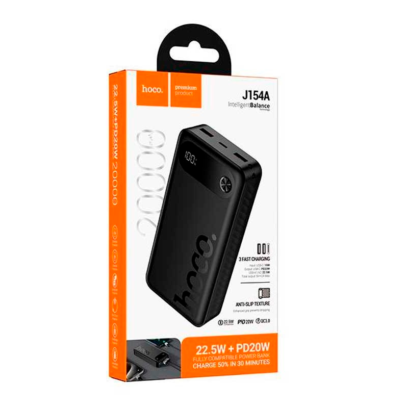 Powerbank Carga Rapida Hoco J154a Victorious 20000 Mah Negro - Imagen 4