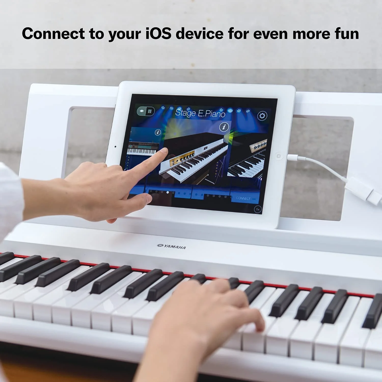 Piano Yamaha 76 Teclas Piaggero NP32 White - Imagen 3