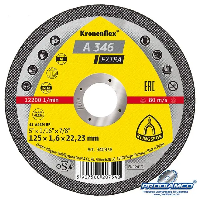 Disco Abrasivo Extra 7” x 1.6mm Corte de Metal