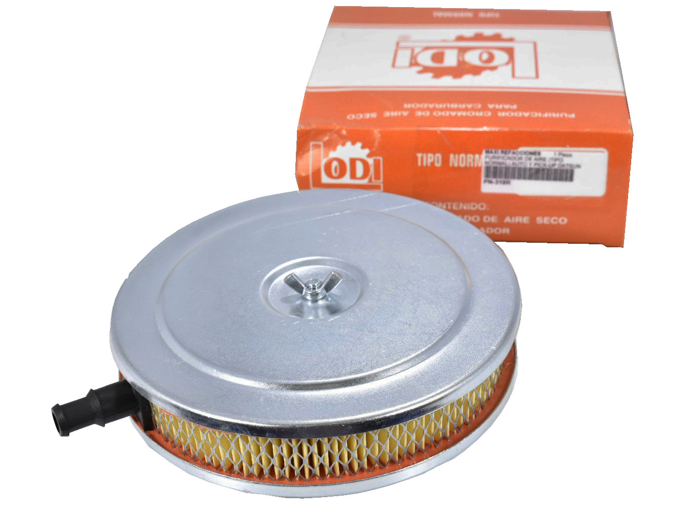 PN-318RPORTA FILTRO (PURIFICADOR) DE AIRE UNIVERSAL(8.5 CMS) AUTO Y PICK-UP TSURU 2 (B12) (88-91), HIKARY (88-92), SAMURAI (86-87), SAKURA (80-84) CON CARBURADOR DATSUN SEDAN, GUAYIN, NISSAN PICK-UP ESTAQUITAS, ICHI-VAN (84-96) 1.8 LITROS CON CARBURADOR HITACHI 2 GARGANTAS CON CARBURADOR HITACHI 2 GARGANTAS DIAMETRO BOCA: 3″ 1/8 mm (8.5 CMS), DIAMETRO PLATO SUPERIOR: 18 CMS, ALTURA PLATO SUPERIOR: 4 CMS ALTURA TOTAL: 6.5 CMS CROMADO DE AIRE SECO INCLUYE: FILTRO Y PORTA FILTRO - Imagen 5