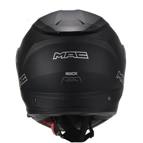 CASCO MAC ROCK NEGRO MATE REBATIBLE. ENVIO GRATIS. 3 CUOTAS SIN INTERES. - Imagen 3