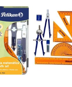 Alternative view of kit geometrico con compas y transportador.
